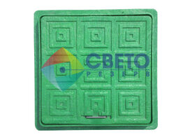 Люк-мини пластмассовый квадратный 300х300 (зелёный)