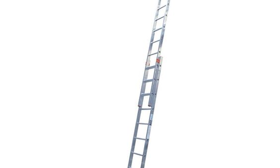 Двухсекционная раздвижная лестница с перекладинами KRAUSE FABILO 2x18 
ступеней