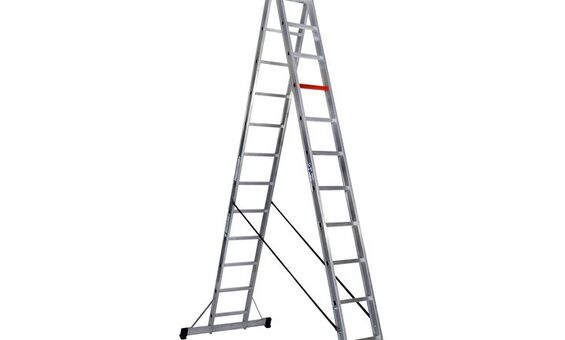 Двухсекционная алюминиевая лестница-стремянка Duomax Pro VIRASTAR 2x12 
ступеней