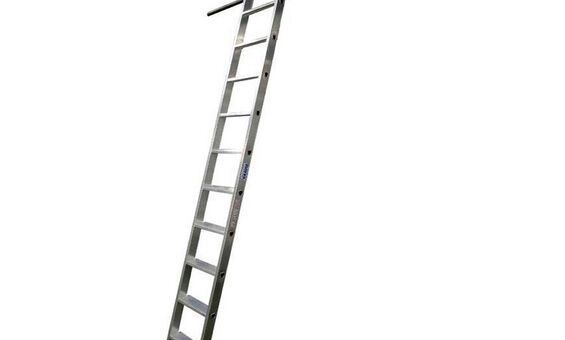 Навесная стеллажная лестница KRAUSE STABILO 7 ступеней с 1 парой крюков