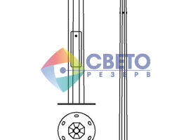 Опора дорожного освещения металлическая силовая толщина 5 миллиметров.